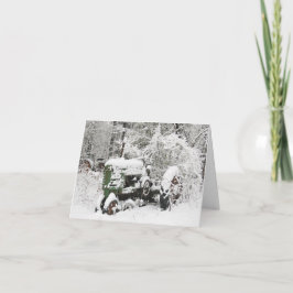 Schneeschlitten Feiertagskarte