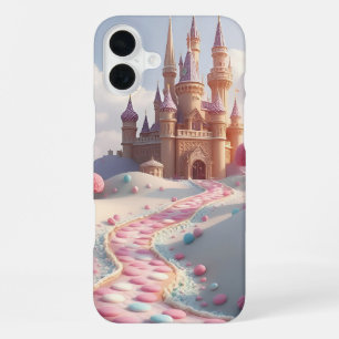 Schneeschloss der rosa Candyland Fee iPhone 16 Plus Hülle