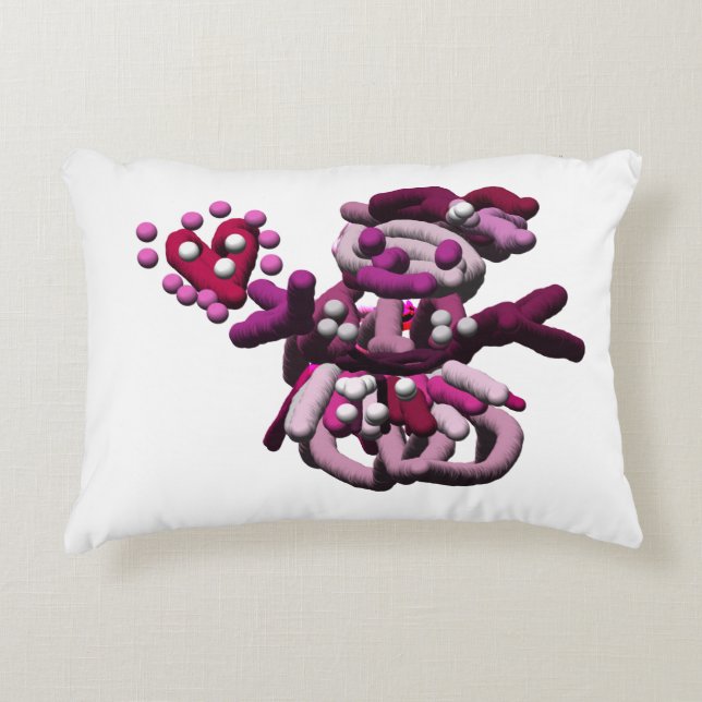 Schneeschuh aus rosa Party Dekokissen (Vorderseite)