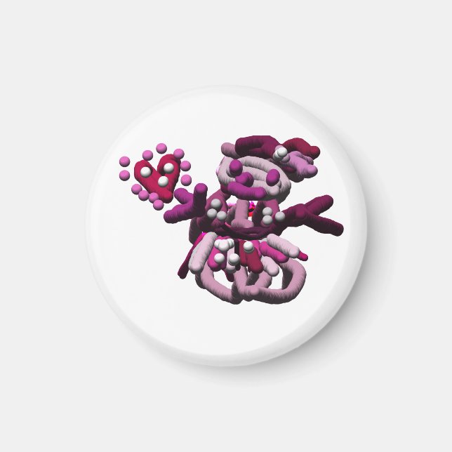 Schneeschuh aus rosa Party Magnet (Vorne)