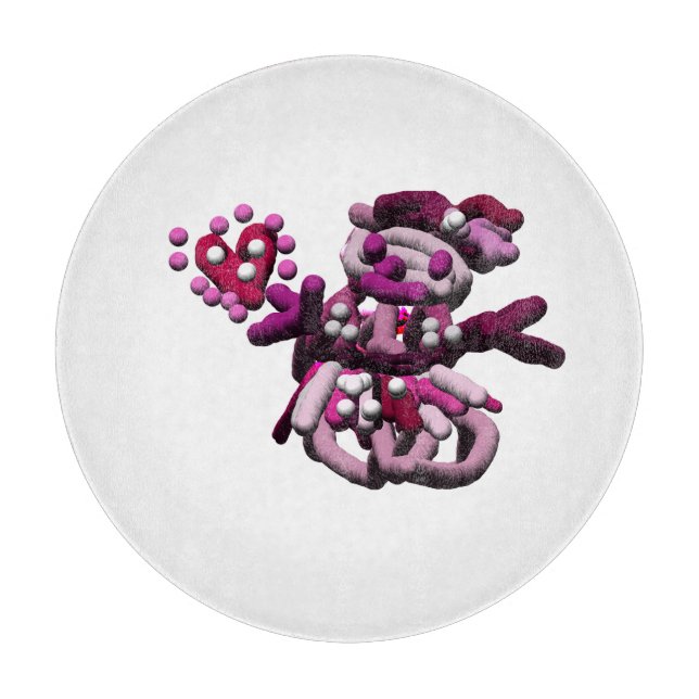 Schneeschuh aus rosa Party Schneidebrett (Vorderseite)