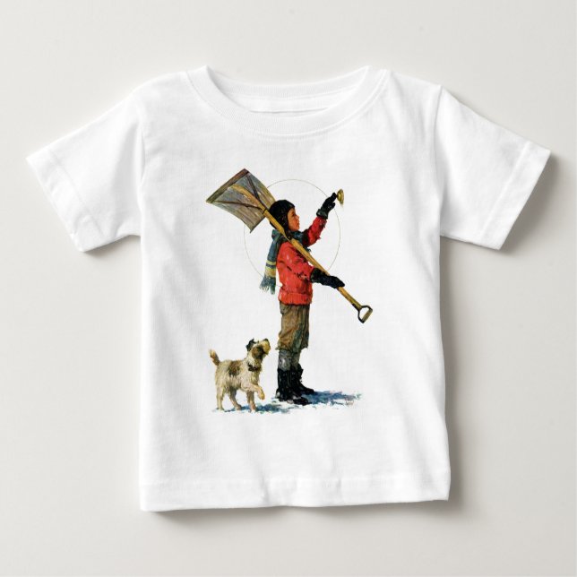 Schneeschuh Baby T-shirt (Vorderseite)