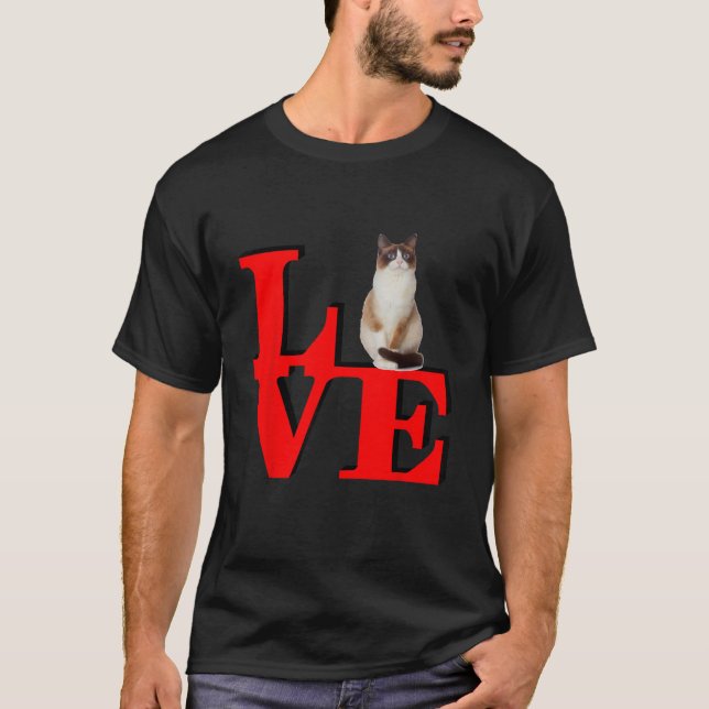 Schneeschuh-Liebe Park I Liebe my Cat T-Shirt (Vorderseite)