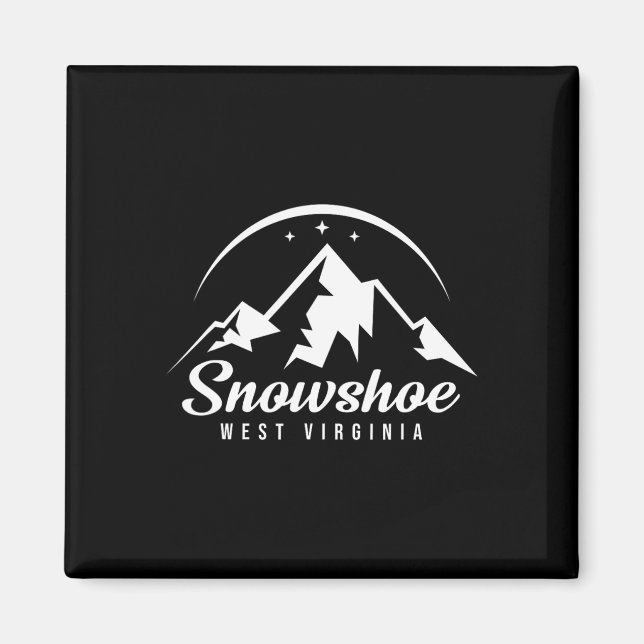 Schneeschuh West Virginia Ski Resort Skifahren Sno Magnet (Vorne)
