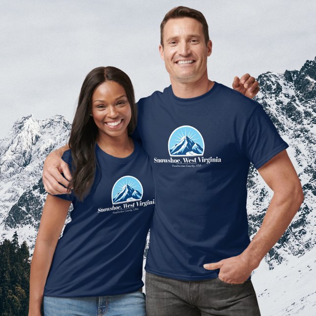 Schneeschuh West Virginia Skigebiet Souvenirgesche T-Shirt (Von Creator hochgeladen)