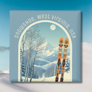 Schneeschuh West Virginia USA Skigebiet Magnet