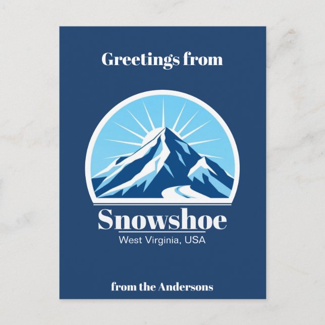 Schneeschuh West Virginia USA Skigebiet Postcard Postkarte (Vorderseite)