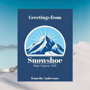 Schneeschuh West Virginia USA Skigebiet Postcard Postkarte