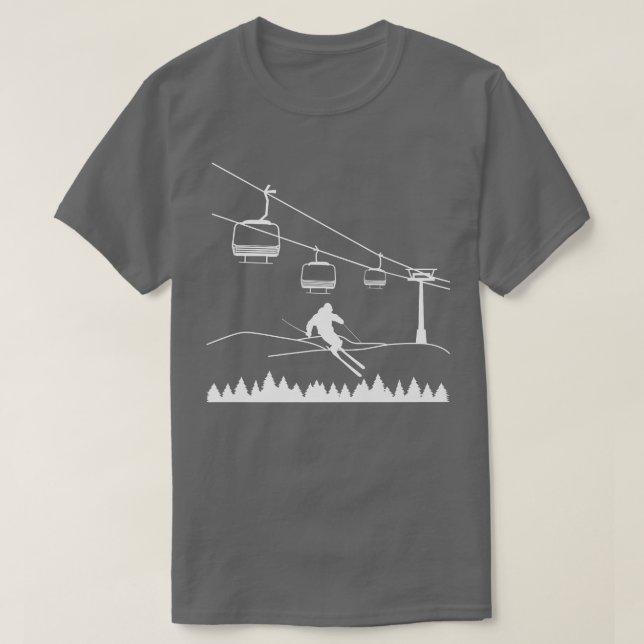 Schneeschuhanlage Skifahrer für m T-Shirt (Design vorne)