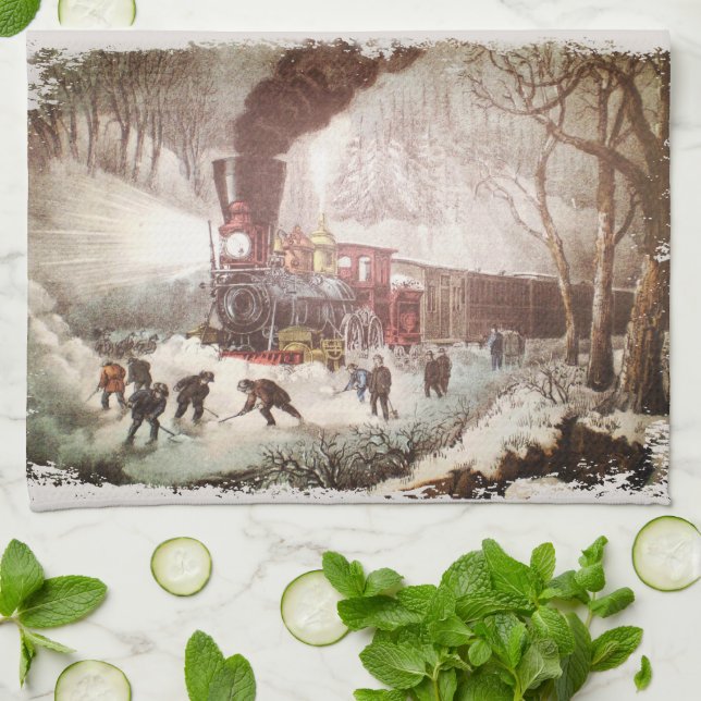 Schneeschuhbahn Küchentuch (Gefaltet)