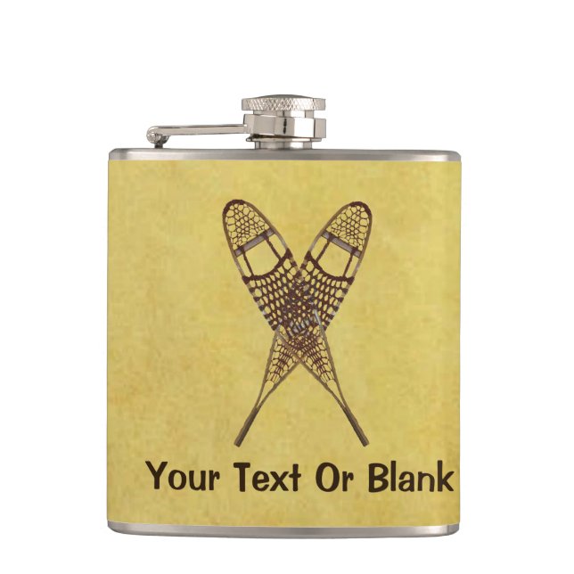 Schneeschuhe Flachmann (Vorderseite)