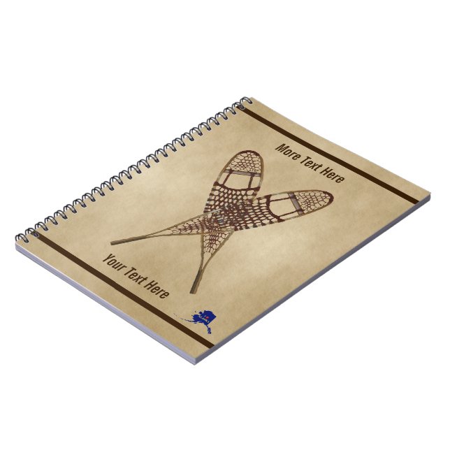 Schneeschuhe für altes Papier Notizblock (Linke Seite)