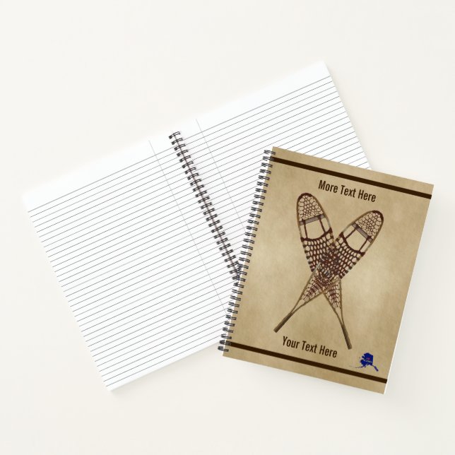 Schneeschuhe für altes Papier Notizbuch (Innenseite)