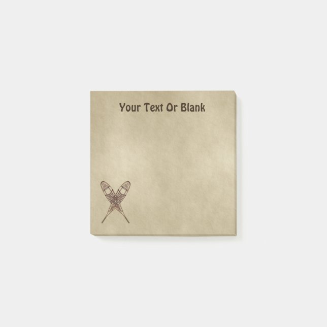 Schneeschuhe für altes Papier Post-it Klebezettel (Vorderseite)