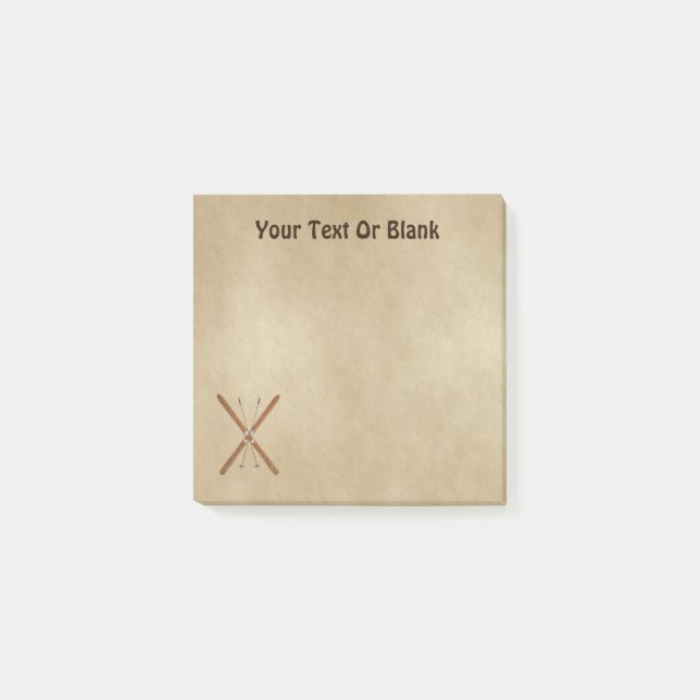 Schneeschuhe für altes Papier Post-it Klebezettel (Vorderseite)