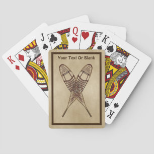 Schneeschuhe für altes Papier Spielkarten