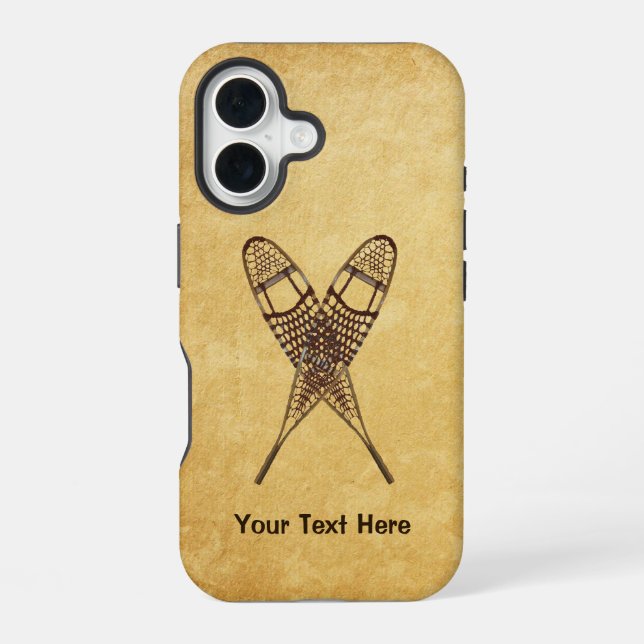 Schneeschuhe iPhone 16 Hülle (Rückseite)