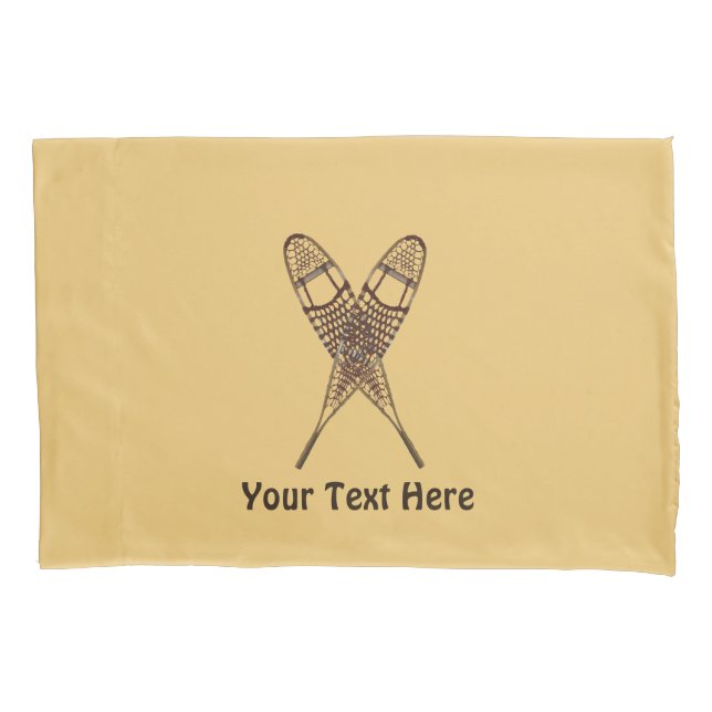 Schneeschuhe Kissenbezug (Vorderseite)