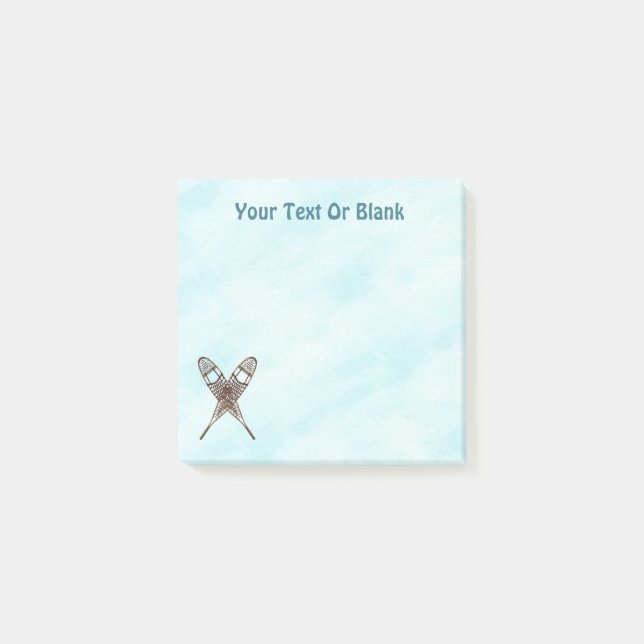 Schneeschuhe Post-it Klebezettel (Vorderseite)