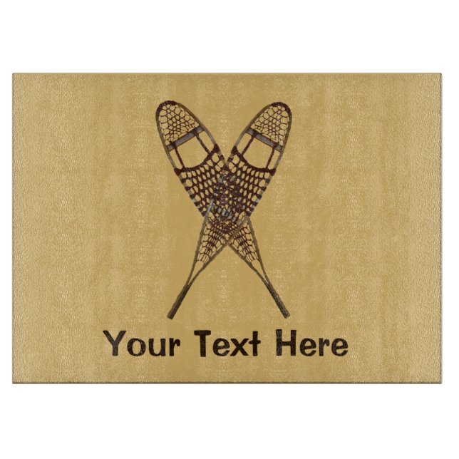 Schneeschuhe Schneidebrett (Vorderseite)