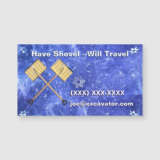 Schneeschuhen Magnetkarte (Vorderseite)