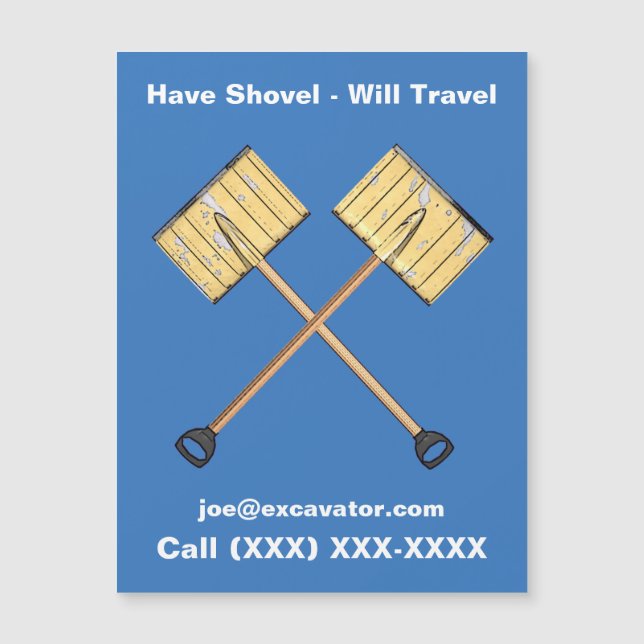 Schneeschuhgeschäft Magnetkarte (Vorderseite)