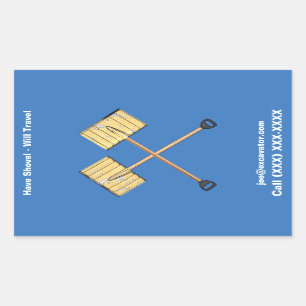 Schneeschuhgeschäft Rechteckiger Aufkleber