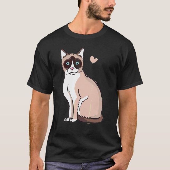 Schneeschuhkatze Funny T-Shirt (Vorderseite)