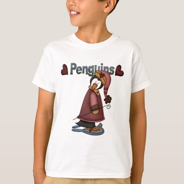 Schneeschuhpinguin-T - Shirt und -Geschenke (Vorderseite)