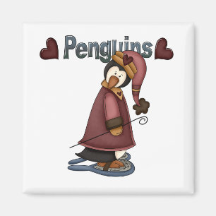 Schneeschuhpinguin-T - Shirt und -Geschenke Magnet