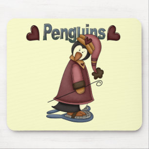 Schneeschuhpinguin-T - Shirt und -Geschenke Mousepad