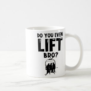 Schneeschuhwandern auch mit dem Lift Snowboard Kaffeetasse
