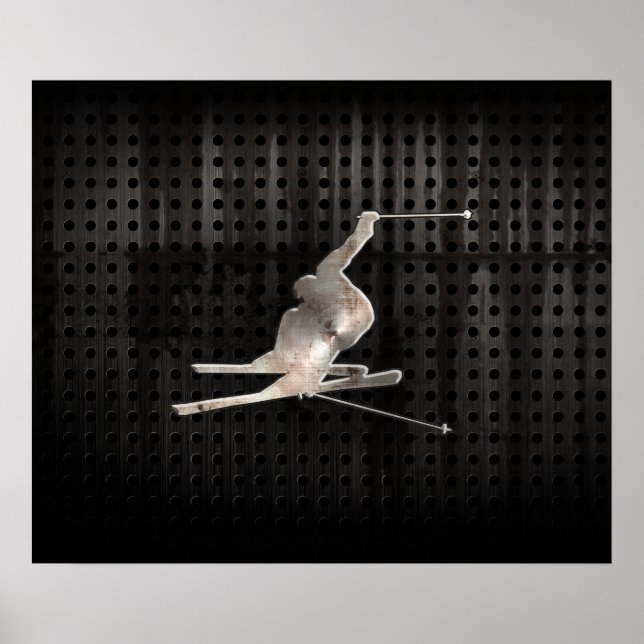 Schneeschuhwandern; Cool Schwarz Poster (Vorne)