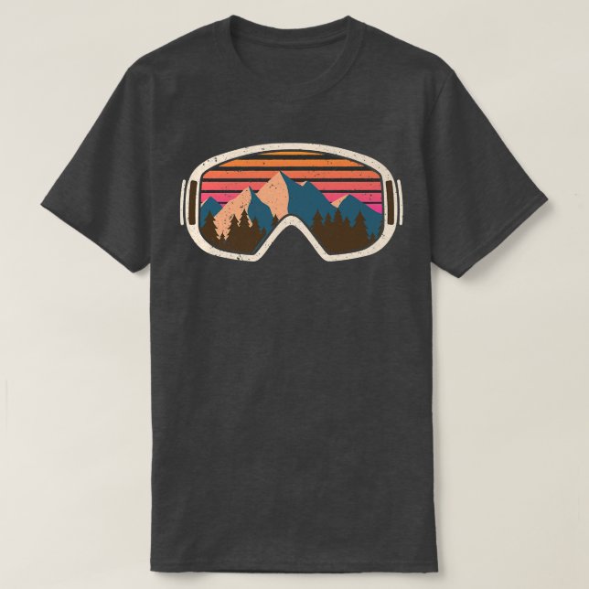 Schneeschuhwandern Goggle Im Fünfspänner über den  T-Shirt (Design vorne)