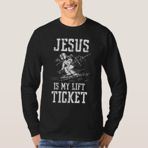 Schneeschuhwandern Jesus mein Lift Wintersport C T-Shirt