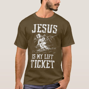 Schneeschuhwandern Jesus mein Lift Wintersport C T-Shirt