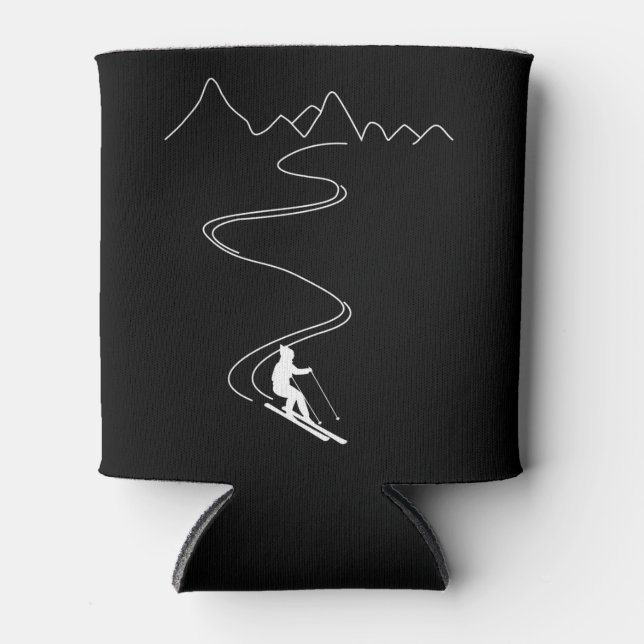 Schneeschuhwandern Minimalistisch im Gebirge Dosenkühler (Vorderseite)