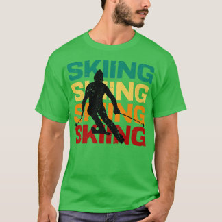 Schneeschuhwandern Vintage Wintersportarten T-Shirt