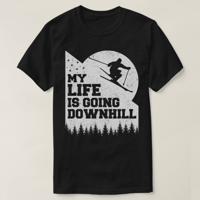 Schneeschuhwandern von hier aus Funny T-Shirt (Design vorne)