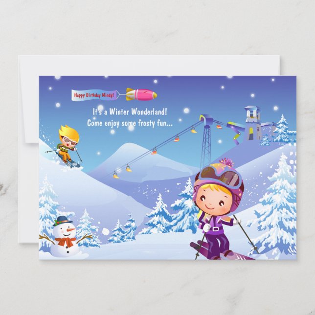 Schneeschuhwandern zu Einladung (Vorderseite)