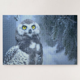 Schneeschuhwanderwälder der Vögel Winterwald Puzzle