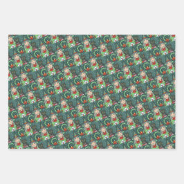 SCHNEESCHWÄTER, SCHWARZE CAT XMAS HALLOWEG GESCHENKPAPIER SET