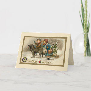 Schneeschwein Feiertagskarte