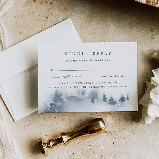 schneesicher | RSVP-Karte zur Wahl des Mahlzeiten RSVP Karte (Von Creator hochgeladen)