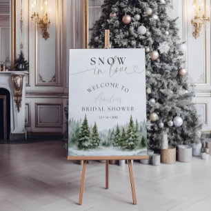 Schneesign für Winter-Brautjungfern-Party Poster