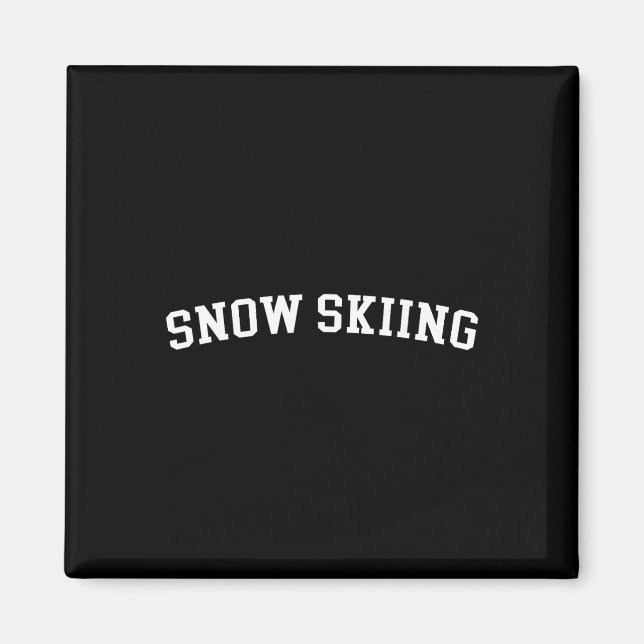 Schneeskifahren _1 magnet (Vorne)