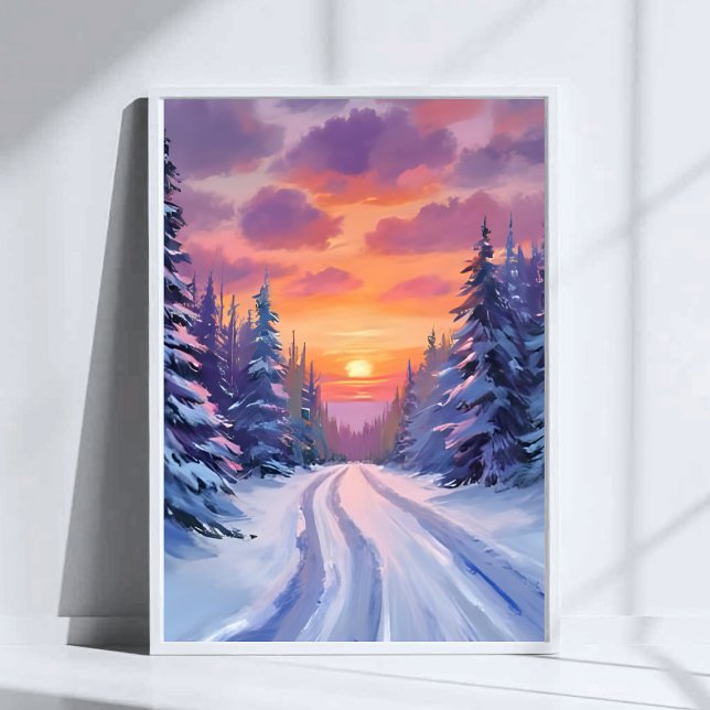 Schneesonntag | Winterliche Berglandschaft Poster (Von Creator hochgeladen)