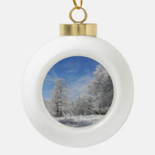 Schneestag Keramik Kugel-Ornament