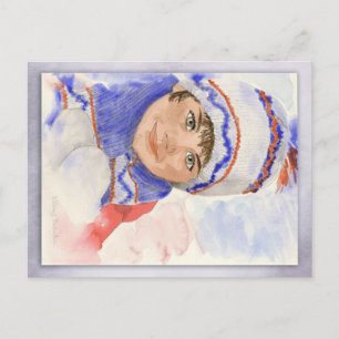 Schneestag Postkarte