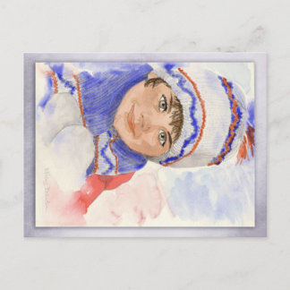Schneestag Postkarte